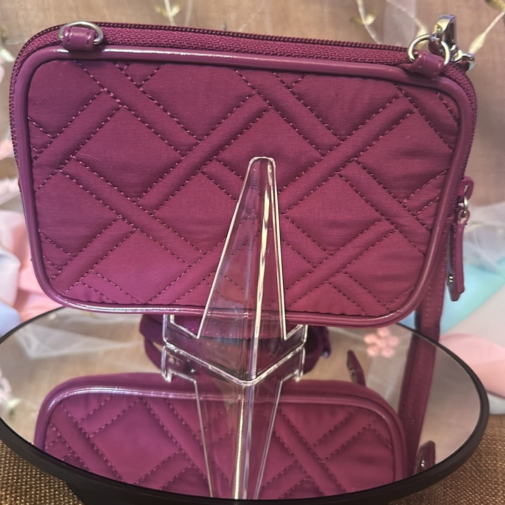 Vera Bradley NWOT Purple full Wallet Crossbody or Wristlet - Picture 5 of 10